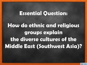Diverse Cultures of the Middle East PPT