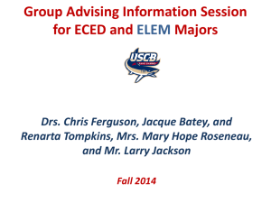 Department of Education Group Advising (Fall 2014)