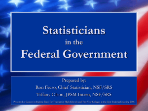 Statisticians in the Federal Government