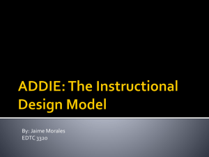 ADDIE: The Instructional Design Model