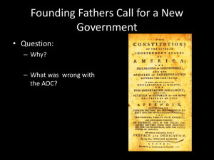 Founding Fathers Call for a New Government
