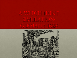 A Witch Hunt: Germany 1628 Simulation