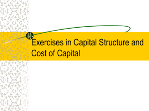 Exercises in WACC and Capital Structure