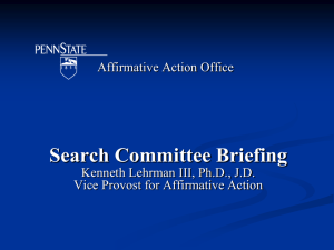 2015 Search Committee Briefing Presentation