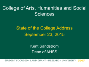 State of the College 2015 Powerpoint Presentation
