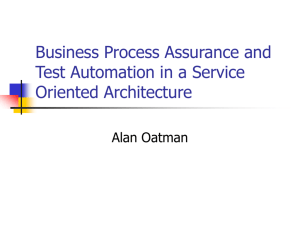 Business Process Assurance and Test Automation in a Service