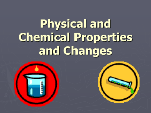 File physical and chemical changes and properties notes