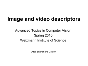 Image and video descriptors - Weizmann Institute of Science