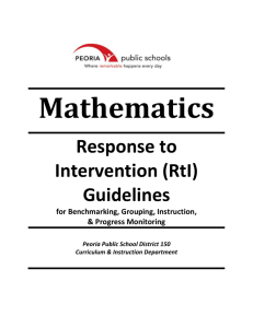 Math RtI Guidelines - Peoria Public Schools District 150