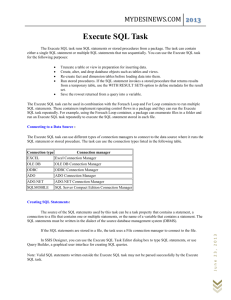 Execute SQL Task