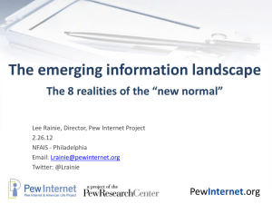 Title of Presentation Subhead - Pew Internet & American Life Project