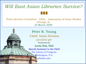 Keynote speech: Will East Asian Libraries Survive?