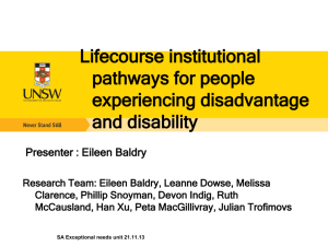 Lifecourse institutional pathways for people experiencing