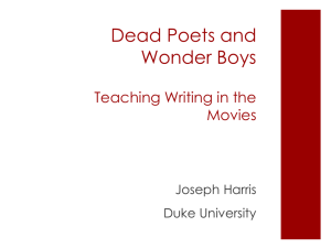 Dead Poets and Wonder Boys: Writing Teachers in the Movies