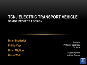 ETV SP1 Presentation - 2013-2014 TCNJ Electric Transport Vehicle