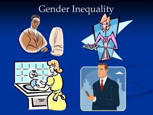 Gender Inequality – Student Presentation