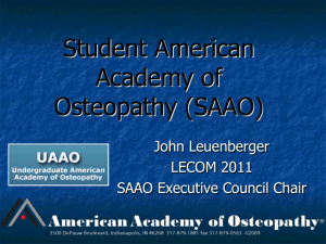 Osteopathic Outreach Presentation