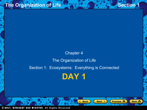 EnvSci Ch 4 PPT The Organization of Life