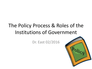 Public Policy Process, Special Interest Groups, and Issues Networks