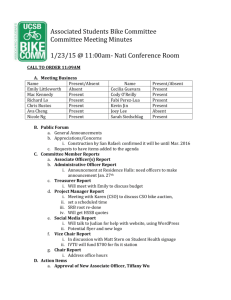 Associated Students Bike Committee Committee Meeting Minutes 1