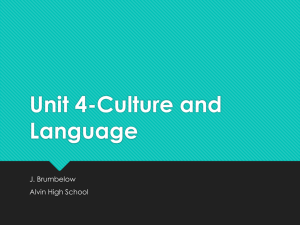 Unit 3-Cultural Patterns and Processes
