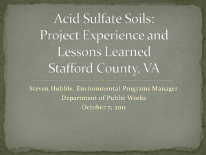 Acid Sulfate Soil (Hubble) - Potomac Watershed Roundtable
