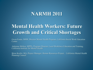 Mental Health Workers: Future Growth and Critical Shortages.