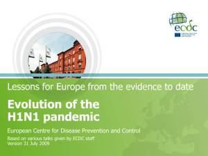 Evolution of the H1N1 pandemic - European Centre for Disease