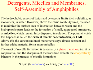 Micelles and Membranes