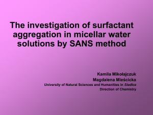 The investigation of surfactant aggregation in micellar water