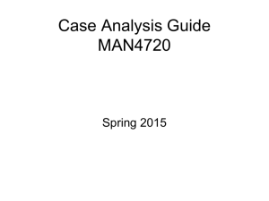 Case Analysis Guide MAN4720