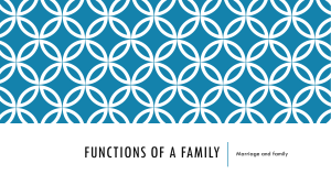 Functions of a Family - Miss Higgins Child Care Skills & Child