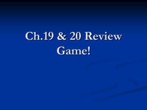 Ch19 & 20 Review