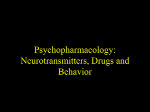 Psychopharmacology: Neurotransmitters, Drugs and Behavior