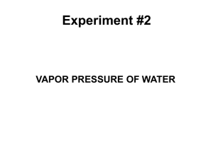 Vapor Pressure of Water
