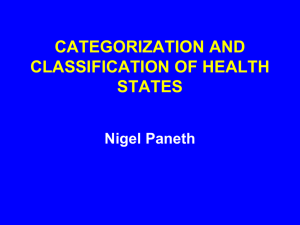 Disease Categorization and Classification