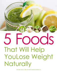 Michelle's 5 foods that help lose weight naturally
