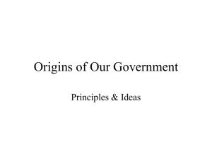 Origins of Our Government