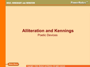 Alliteration and Kennings PowerPoint