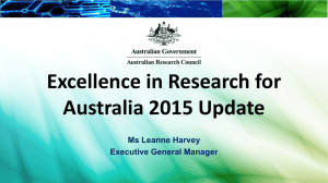 Excellence in Research for Australia 2015 Update