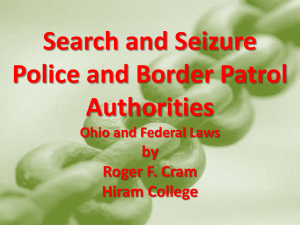 The Fourth Amendment and Search and Seizure