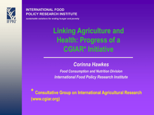 Linking agriculture and health progress of CGIAR initiative