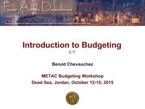 Session 1: Introduction to Budgeting