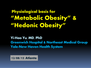 Energy expenditure - Obesity and Weight Management