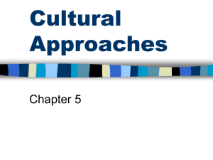 Cultural Approaches
