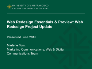 Web Redesign Essentials & Preview Presentation