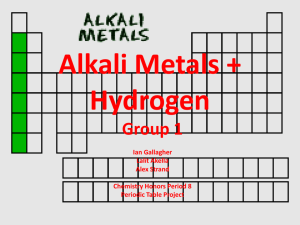 Alkali Metals - MrsLangChematVille