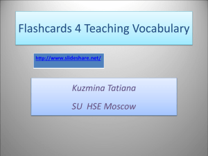 Flashcards 4 Teaching Vocabulary