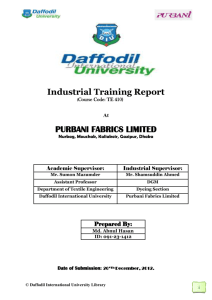 Purbani Yarn Dyeing Ltd. - Daffodil International University
