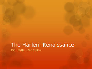 The Harlem Renaissance - Mercer Island School District